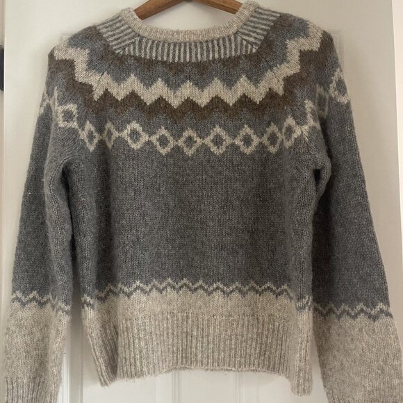 Alex Mill Fair Isle Wool Blend Sweater - Picture 1 of 3
